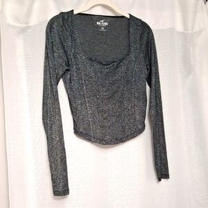 Hollister Women's Metallic Corset Seam Top